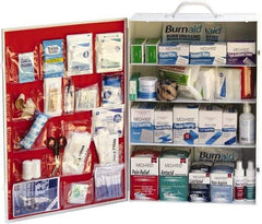Medique - 1,145 Piece, 200 Person, Industrial First Aid Kit - 15" Wide x 5-1/2" Deep x 22" High, Metal Cabinet - Industrial Tool & Supply