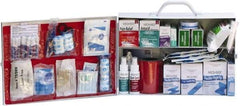 Medique - 435 Piece, 100 Person, Industrial First Aid Kit - 15" Wide x 4-5/8" Deep x 10-1/4" High, Metal Cabinet - Industrial Tool & Supply