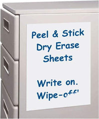 C-LINE - 11" High x 8-1/2" Wide Peel & Stick Dry Erase Sheets - Laminated - Industrial Tool & Supply