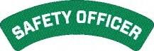 NMC - Safety Officer, Hard Hat Label - White on Green, 0.004" Thick, Indoor or Outdoor, Adhesive Backed, For Accident Prevention - Industrial Tool & Supply