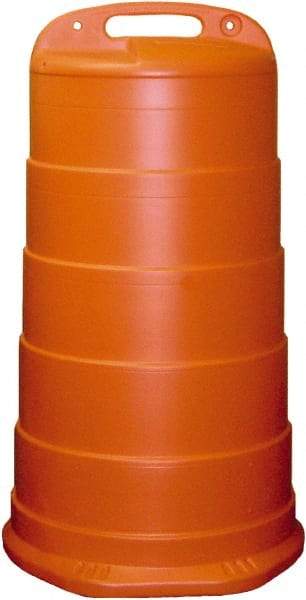 PRO-SAFE - 40" High x 36" Wide Reflective Channelizer Drum - High Density Polyethylene (HDPE), 10 Lbs, Orange - Industrial Tool & Supply