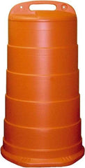 PRO-SAFE - 40" High x 36" Wide Reflective Channelizer Drum - High Density Polyethylene (HDPE), 10 Lbs, Orange - Industrial Tool & Supply