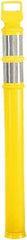 PRO-SAFE - 46" High x 4" Wide Reflective Delineator Post - High Density Polyethylene (HDPE), 3 Lbs, Yellow - Industrial Tool & Supply
