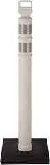 PRO-SAFE - 46" High x 4" Wide Reflective Delineator Post - High Density Polyethylene (HDPE), 3 Lbs, White - Industrial Tool & Supply