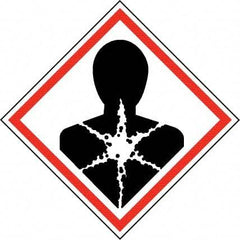 NMC - Hazardous Materials Label, Header: Health Hazard - Legend: GHS - Graphic, English, Black & Red, 4" Long x 4" High, No Coating - Industrial Tool & Supply