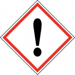 NMC - Hazardous Materials Label, Header: Harmful Irritant Warning - Legend: GHS - Graphic, English, Black & Red, 4" Long x 4" High, No Coating - Industrial Tool & Supply