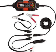 Black & Decker - 6/12 Volt Automatic Charger/Maintainer - 2 Amps - Industrial Tool & Supply