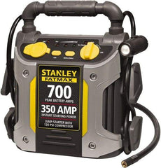 Stanley - 12 Volt Jump Starter with Inflator - 350 Amps, 700 Peak Amps - Industrial Tool & Supply