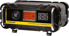Stanley - 12 Volt Automatic Charger/Maintainer - 25 Amps, 75 Starter Amps - Industrial Tool & Supply