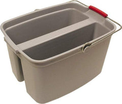 O-Cedar - 19 Qt Plastic Bucket - 18" Long x 10" High x 12-3/4" Wide, Gray - Industrial Tool & Supply