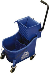 O-Cedar - 36 Qt Plastic Bucket & Wringer - 23" Long x 38" High x 14" Wide, Blue - Industrial Tool & Supply