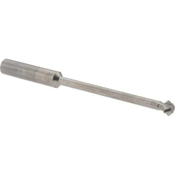 Accupro - 1/4° 1/4" Cut Diam, 1/8" Cut Width, 1/4" Shank, Solid Carbide Double-Angle Cutter - Industrial Tool & Supply