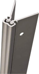 Stanley - 95" Long x 5" Wide, Aluminum Continuous Hinge - 0.11" Thick, With Holes - Industrial Tool & Supply