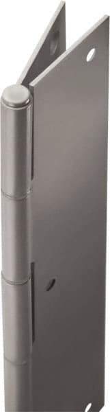 Stanley - 74" Long x 5" Wide, 21" Knuckle, Stainless Steel Continuous Hinge - 0.75" Thick, With Holes - Industrial Tool & Supply