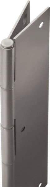 Stanley - 84" Long x 5" Wide, 21" Knuckle, Steel Continuous Hinge - 0.075" Thick, With Holes - Industrial Tool & Supply