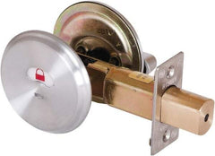 Stanley - 1-3/8 to 2" Door Thickness, Satin Chrome Finish, Single Cylinder Deadbolt - Nonhanded Handling, Key Override, Single Cylinder - Industrial Tool & Supply