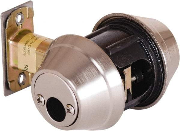 Stanley - 1-3/8 to 2" Door Thickness, Satin Chrome Finish, Double Cylinder Deadbolt - Nonhanded Handling, Key Override, Double Cylinder - Industrial Tool & Supply