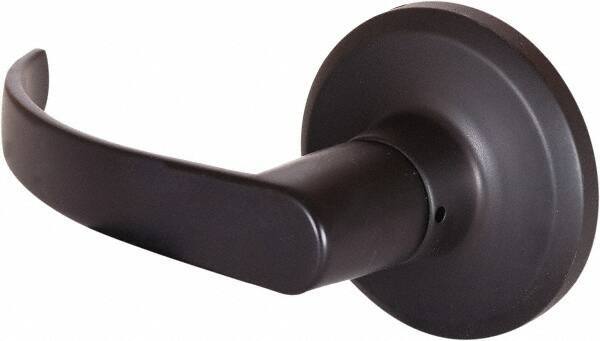 Stanley - Grade 2 Dummy Lever Lockset - 2-3/8 & 2-3/4" Back Set, Keyless Cylinder, Brass Alloy, Oil Rubbed Bronze Finish - Industrial Tool & Supply