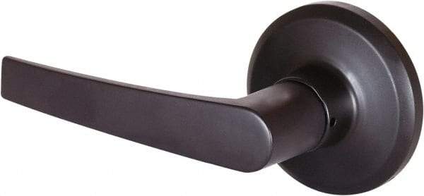 Stanley - Grade 2 Dummy Lever Lockset - 2-3/8 & 2-3/4" Back Set, Keyless Cylinder, Brass Alloy, Oil Rubbed Bronze Finish - Industrial Tool & Supply