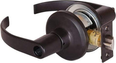Stanley - Grade 2 Office Lever Lockset - 2-3/8 & 2-3/4" Back Set, Brass Alloy, Oil Rubbed Bronze Finish - Industrial Tool & Supply