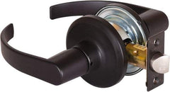 Stanley - Grade 2 Passage Lever Lockset - 2-3/8 & 2-3/4" Back Set, Keyless Cylinder, Brass Alloy, Oil Rubbed Bronze Finish - Industrial Tool & Supply