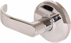 Stanley - Grade 2 Dummy Lever Lockset - 2-3/4" Back Set, Keyless Cylinder, Brass Alloy, Bright Chrome Finish - Industrial Tool & Supply