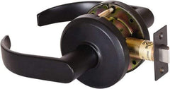 Stanley - Grade 2 Passage Lever Lockset - 2-3/4" Back Set, Keyless Cylinder, Brass Alloy, Oil Rubbed Bronze Finish - Industrial Tool & Supply