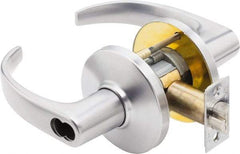 Best - Grade 1 Storeroom Lever Lockset - 2-3/4" Back Set, Key In Lever Cylinder, Brass Alloy, Satin Chrome Finish - Industrial Tool & Supply
