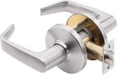 Best - Grade 1 Passage Lever Lockset - 2-3/4" Back Set, Keyless Cylinder, Brass Alloy, Satin Chrome Finish - Industrial Tool & Supply