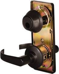 Stanley - Grade 2 Passage Lever Lockset - 2-3/4" Back Set, Keyless Cylinder, Brass Alloy, Oil Rubbed Bronze Finish - Industrial Tool & Supply
