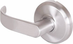Stanley - Grade 1 Dummy Lever Lockset - 2-3/4" Back Set, Keyless Cylinder, Brass Alloy, Satin Chrome Finish - Industrial Tool & Supply