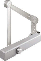 Stanley - 12-1/4" Closer Body Length, Multi-Size Closer Manual Damper - Painted Aluminum Finish, Reversible - Industrial Tool & Supply