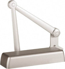 Stanley - 11-1/4" Closer Body Length, Multi-Size Closer Manual Damper - Painted Aluminum Finish, Right Hand - Industrial Tool & Supply