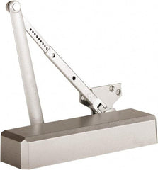 Stanley - 11-1/4" Closer Body Length, Multi-Size Closer Manual Damper - Painted Aluminum Finish, Reversible - Industrial Tool & Supply