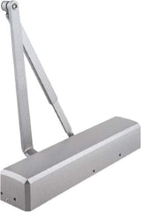 Stanley - Multisized Power Operated Damper - Multimount, Reversible Hand, Painted Aluminum Finish - Industrial Tool & Supply