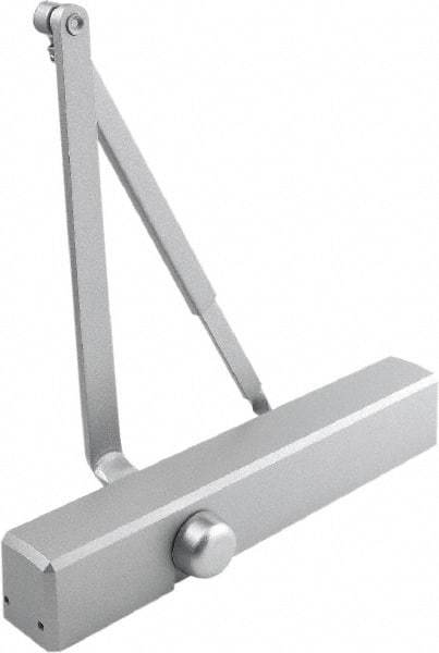 Stanley - Multisized Power Operated Damper - Multimount, Reversible Hand, Painted Aluminum Finish - Industrial Tool & Supply