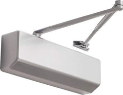 Stanley - Multisized Power Operated Damper - Multimount, Reversible Hand, Painted Aluminum Finish - Industrial Tool & Supply