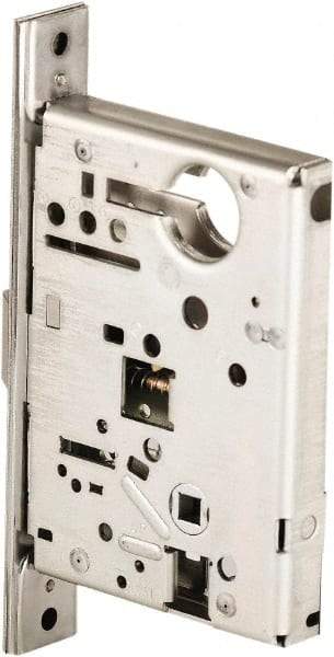 Stanley - Grade 1 All Purpose Lever Lockset - 2-3/4" Back Set, Best SFIC Cylinder, Brass Alloy, Satin Chrome Finish - Industrial Tool & Supply