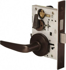 Stanley - Grade 1 Dormitory Lever Lockset - 2-3/4" Back Set, Best SFIC Cylinder, Brass Alloy, Oil Rubbed Bronze Finish - Industrial Tool & Supply