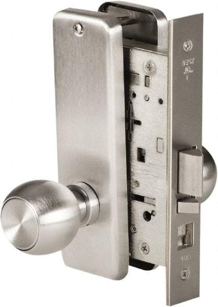 Stanley - Grade 1 Office Lever Lockset - 2-3/4" Back Set, Best SFIC Cylinder, Brass Alloy, Satin Chrome Finish - Industrial Tool & Supply