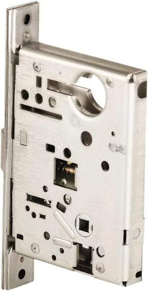 Stanley - Grade 1 All Purpose Lever Lockset - 2-3/4" Back Set, Best SFIC Cylinder, Brass Alloy, Satin Chrome Finish - Industrial Tool & Supply