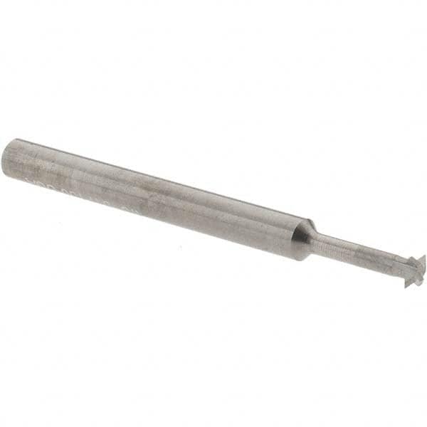 Accupro - 1/8° 1/8" Cut Diam, 0.036" Cut Width, 1/8" Shank, Solid Carbide Double-Angle Cutter - Industrial Tool & Supply