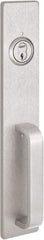 Precision - 15" OAL Reversible Unrated Flatbar - 32 to 36" Door Width, Satin Stainless Steel Finish, Grade 1, 2100 Series - Industrial Tool & Supply