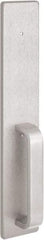 Precision - 15" OAL Left Hand Reverse Unrated Flatbar - 32 to 36" Door Width, Satin Stainless Steel Finish, Grade 1, 2100 Series - Industrial Tool & Supply