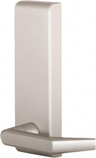 Precision - 8" OAL Nonhanded Flatbar - 32 to 36" Door Width, Painted Aluminum Finish, Grade 1, Stanley Commercial Hardware - Industrial Tool & Supply