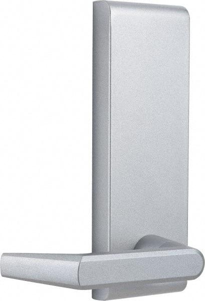 Precision - 8" OAL Nonhanded Flatbar - 32 to 36" Door Width, Painted Aluminum Finish, Grade 1, Stanley Commercial Hardware - Industrial Tool & Supply