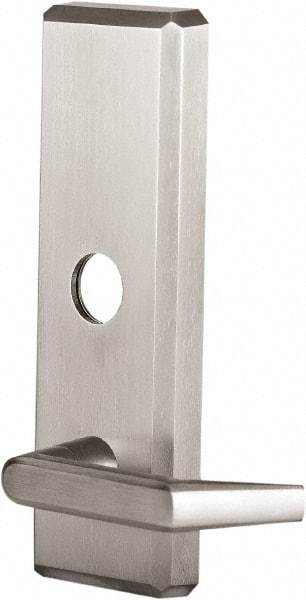 Precision - 10" OAL Nonhanded Flatbar - 32 to 36" Door Width, Satin Chrome Finish, Grade 1, Stanley Commercial Hardware - Industrial Tool & Supply