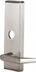 Precision - 10" OAL Nonhanded Flatbar - 32 to 36" Door Width, Satin Chrome Finish, Grade 1, Stanley Commercial Hardware - Industrial Tool & Supply