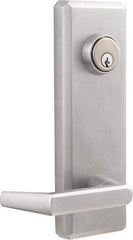 Precision - 10" OAL Nonhanded Flatbar - 32 to 36" Door Width, Satin Chrome Finish, Grade 1, Stanley Commercial Hardware - Industrial Tool & Supply