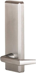 Precision - 10" OAL Nonhanded Flatbar - 32 to 36" Door Width, Satin Chrome Finish, Grade 1, Stanley Commercial Hardware - Industrial Tool & Supply